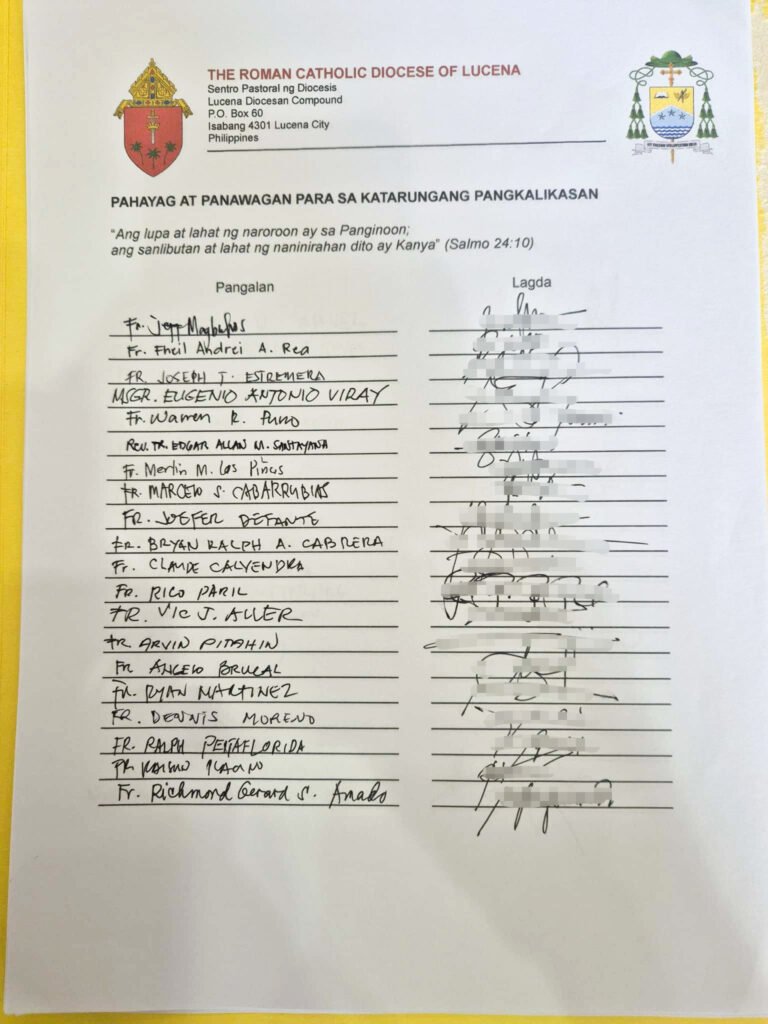signature sheets